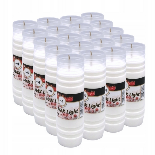 Parafínové náplne do svietnikov Max Light - vydrž až 4 dni (16 ks)